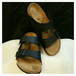 Birkenstock Black Leather Sandels